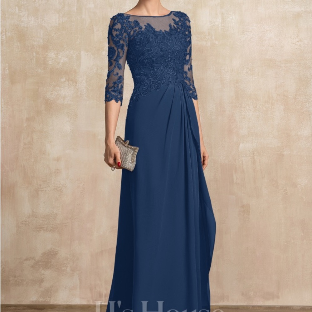 JJ’s House NWT Mother of the Bride Floor-Length Dress- Dark Navy Size 12